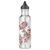 Vintag Chic Shabby Girly Blume Edelstahlflasche (Links)