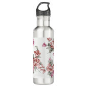 Vintag Chic Shabby Girly Blume Edelstahlflasche (Vorderseite)