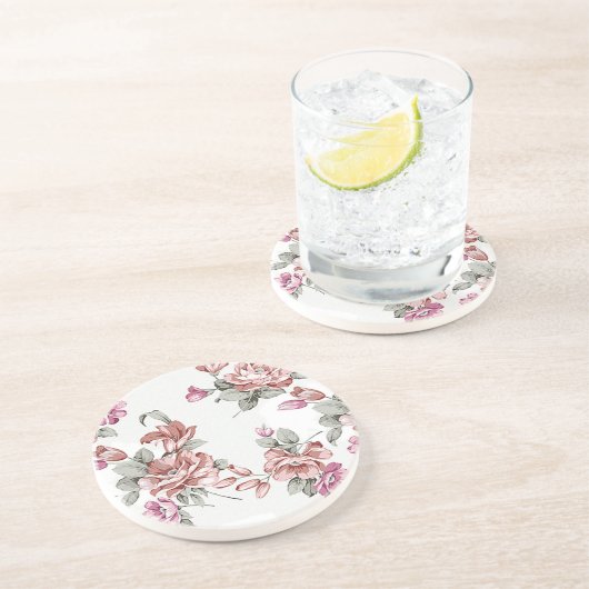 Vintag Chic Shabby Girly Blume Untersetzer (Seite)