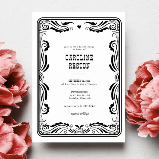 Vintag Chic Western Cowgirl Country Brautparty Einladung