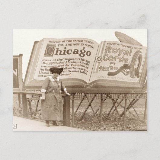 Vintag Chicago Billboard Postkarte (Vorderseite)