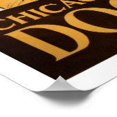 Vintag Chicago Dog Vertikales Banner anzeigen Poster (Ecke)