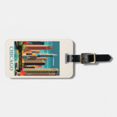 Vintag Chicago Illinois City Skyline Retro Travel Gepäckanhänger (Vorderseite horizontal)