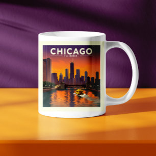 Vintag Chicago Illinois Kaffeetasse