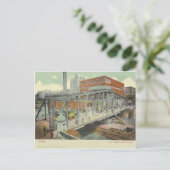 Vintag Chicago Illinois Postkarte (Stehend Vorderseite)