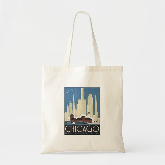 Vintag Chicago Illinois Tragetasche (Vorne)