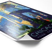 Vintag Chicago Illinois Travel Poster (Ecke)