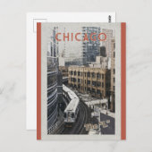 Vintag Chicago Illinois Travel Postkarte (Vorne/Hinten)