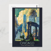 Vintag Chicago Illinois Windy City Postkarte (Vorne/Hinten)