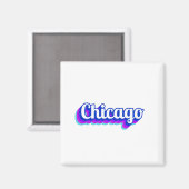 Vintag Chicago Magnet (Vorderseite/Rückseite)