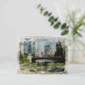 Vintag Chicago Postcard Postkarte (Stehend Vorderseite)