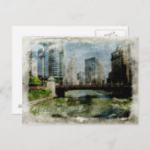 Vintag Chicago Postcard Postkarte (Vorne/Hinten)