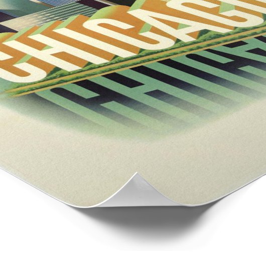 Vintag Chicago Poster (Ecke)