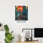 Vintag Chicago Poster (Heimbüro)