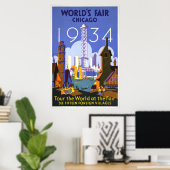 Vintag Chicago Poster (Heimbüro)