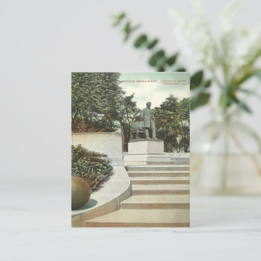 Vintag Chicago Postkarte (Stehend Vorderseite)