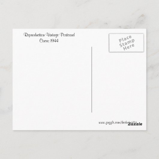 Vintag Chicago Postkarte (Rückseite)