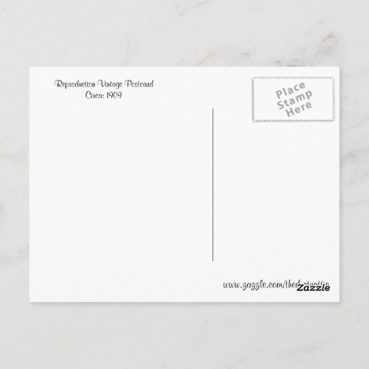 Vintag Chicago Postkarte (Rückseite)