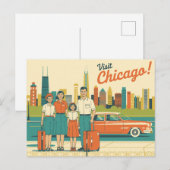 Vintag Chicago Postkarte (Vorne/Hinten)