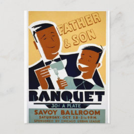 Vintag Chicago, Regal Theater Vater & Sohn Tag Postkarte