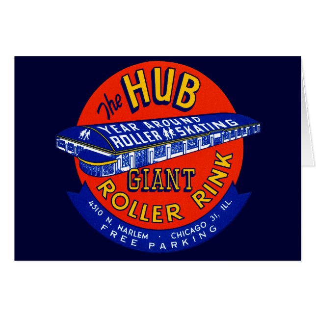Vintag Chicago Roller Rink (Vorderseite (Horizontal))