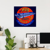 Vintag Chicago Roller Rink Poster (Heimbüro)