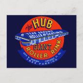 Vintag Chicago Roller Rink Postkarte (Vorderseite)