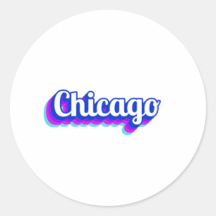 Vintag Chicago Runder Aufkleber