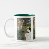 Vintag Chicago Tennis Poster Zweifarbige Tasse (Links)