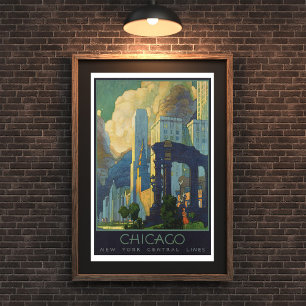 Vintag Chicago Travel Poster