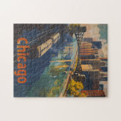 Vintag Chicago Travel Poster Puzzle (Horizontal)