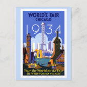 Vintag Chicago Travel Postkarte (Vorderseite)