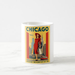 Vintag Chicago Travel Windy City Fashion Kaffeetasse