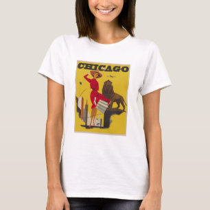 Vintag Chicago USA Air Travel Advertisement T-Shirt
