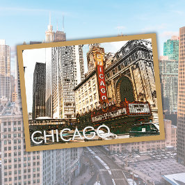 Vintag Chicago USA Illinois Travel Feiertagspostkarte