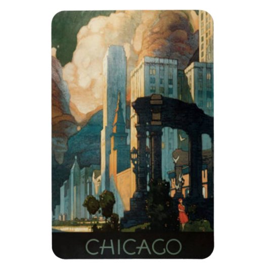 Vintag Chicago, USA - Magnet (Vertikal)
