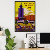 Vintag Chicago, USA - Poster (Heimbüro)