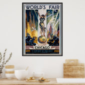 Vintag Chicago, USA - Poster (Küche)