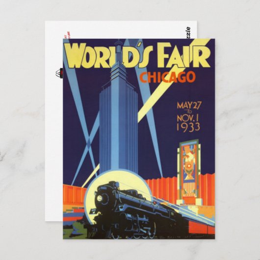 Vintag Chicago, USA - Postkarte (Vorne/Hinten)