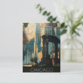 Vintag Chicago, USA - Postkarte (Stehend Vorderseite)