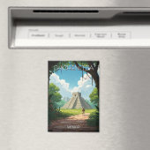 Vintag Chichen Itza Mexico Travel Magnet (In Situ (Geschirrspüler))