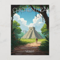 Vintag Chichen Itza Mexico Travel