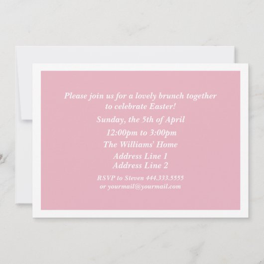 Vintag Chick Custom Oaster Brunch Einladung (Rückseite)