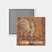 Vintag Chicken Magnet (Vorderseite/Rückseite)