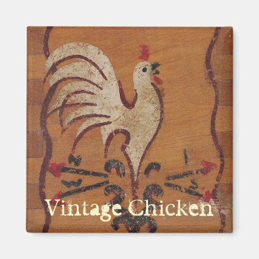 Vintag Chicken Magnet (Vorne)
