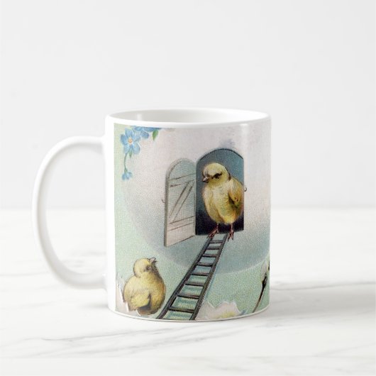 Vintag Chicks Ostergruss Kaffeetasse (Links)