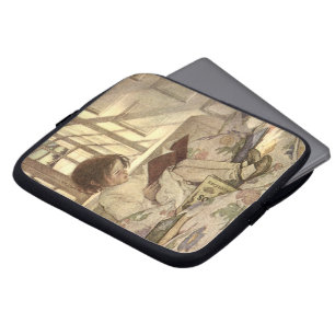 Vintag Child Reading a Book, Jessie Willcox Smith Laptopschutzhülle