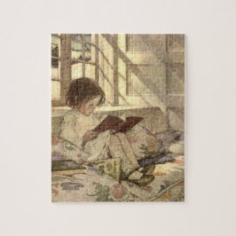 Vintag Child Reading a Book, Jessie Willcox Smith Puzzle