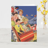 Vintag Children Balloons Dog Roller Untersetzer Ri Karte (Gelbe Blume)