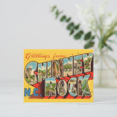 Vintag Chimney Rock NC Postkarte (Stehend Vorderseite)